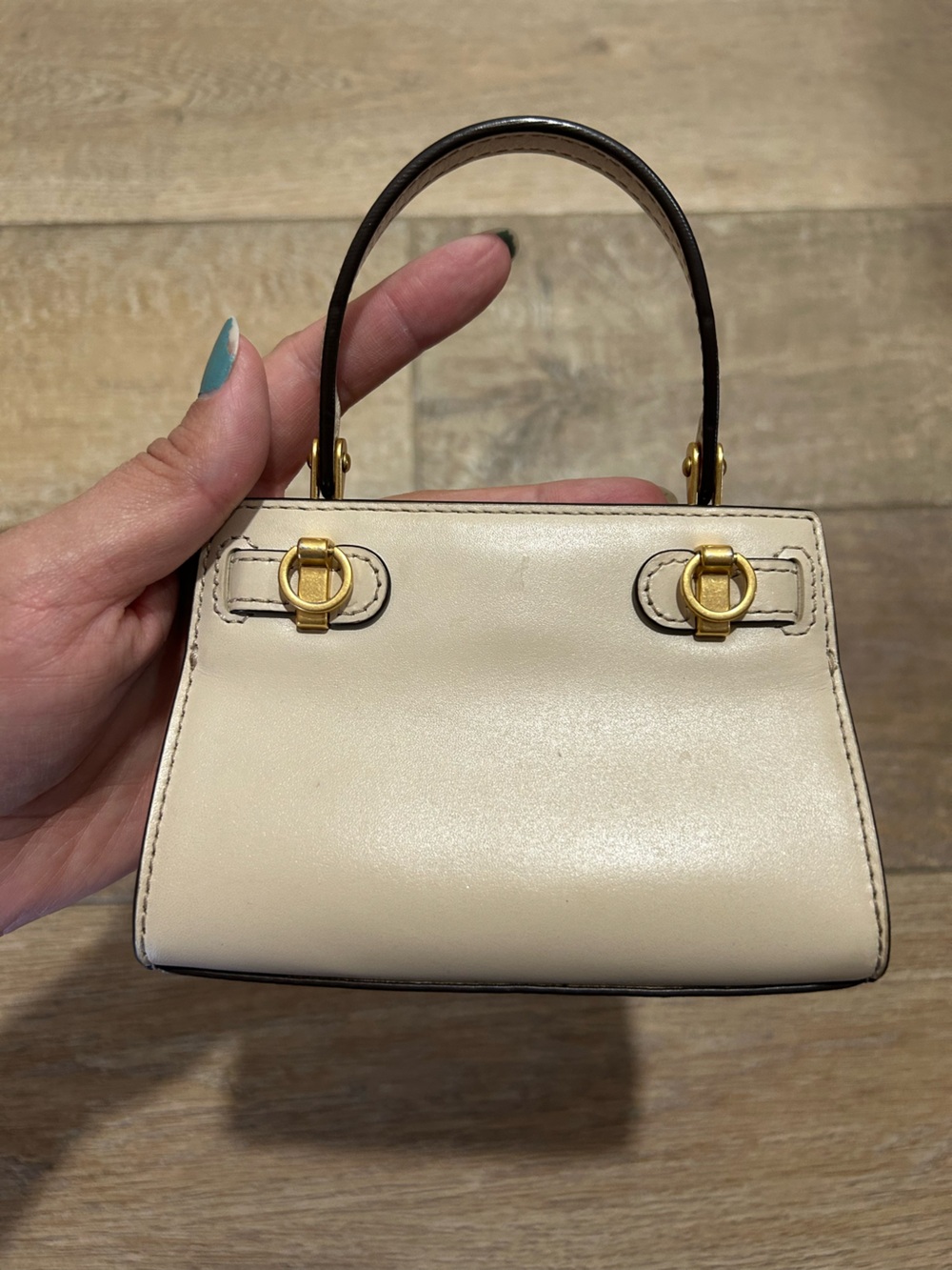 Tory Burch Lee Radziwill Petite Cream Mini Top Handle Crossbody Bag - Picture 4 of 9